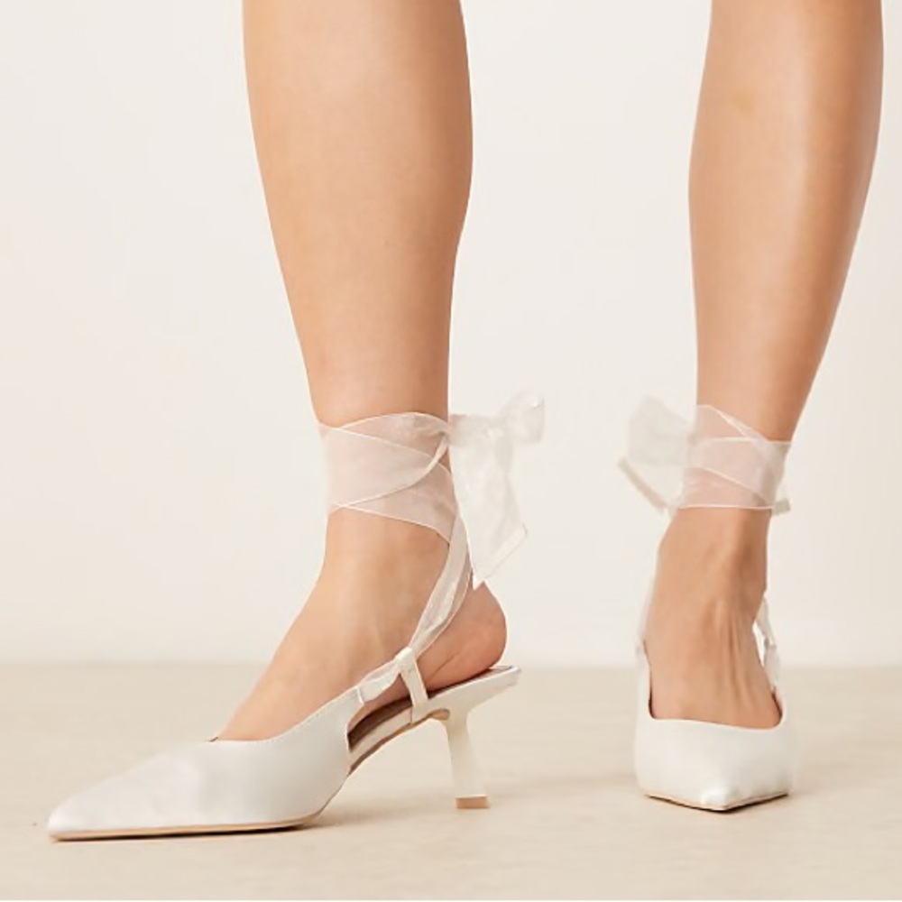 Be Mine Bridal Nichelle Slingback Kitten Heels